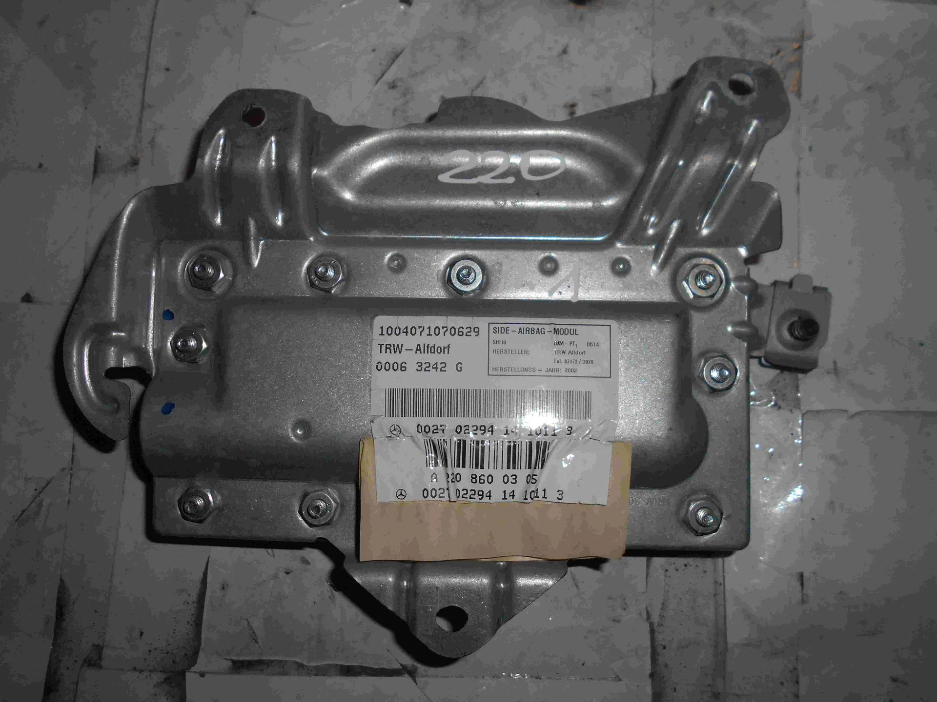 Подушка безопасности передней левой двери Mercedes-Benz W220  A2208600305 - миниатюра 2