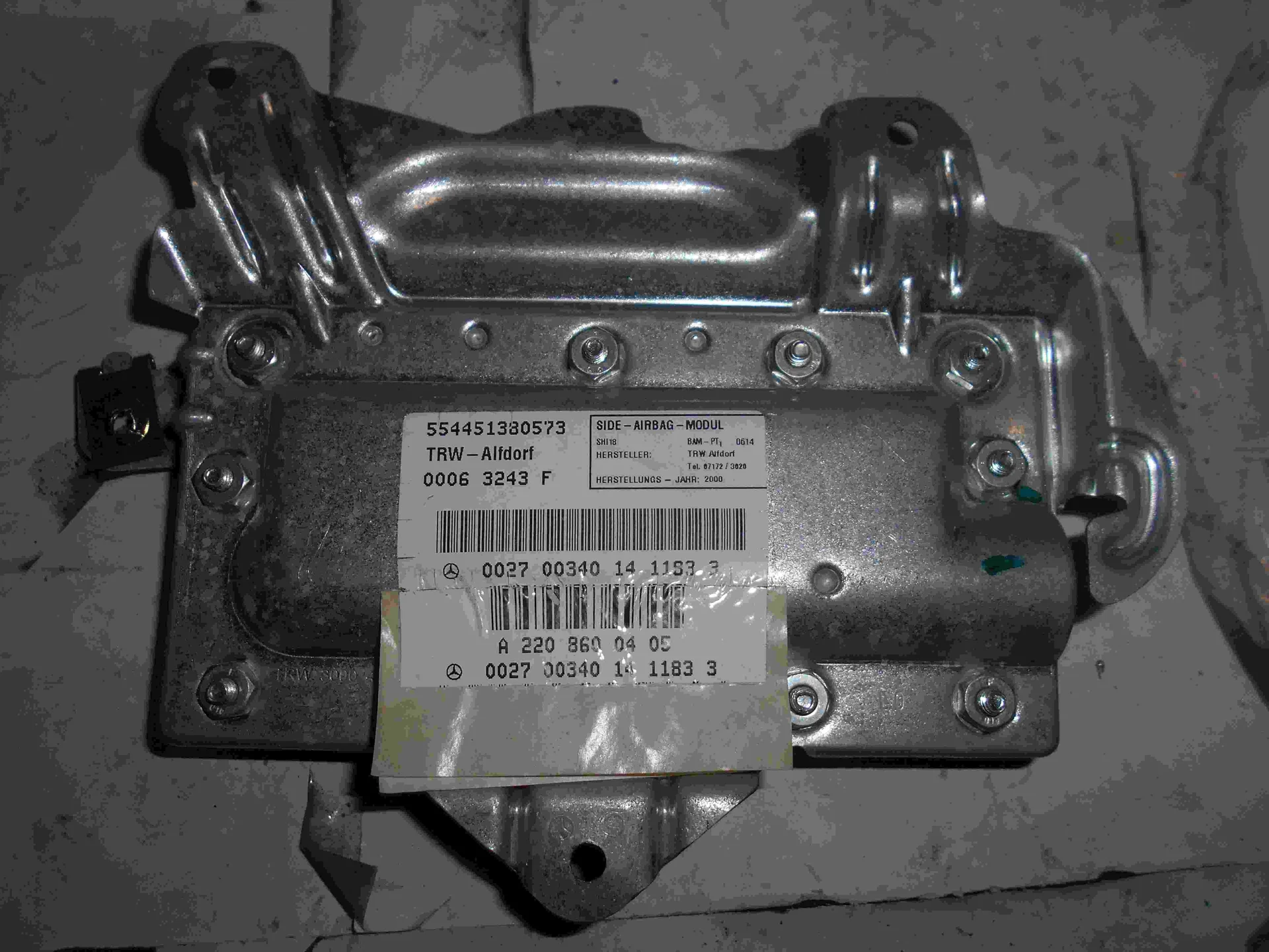 Подушка безопасности передней правой двери Mercedes-Benz W220 A2208600405 - миниатюра 2