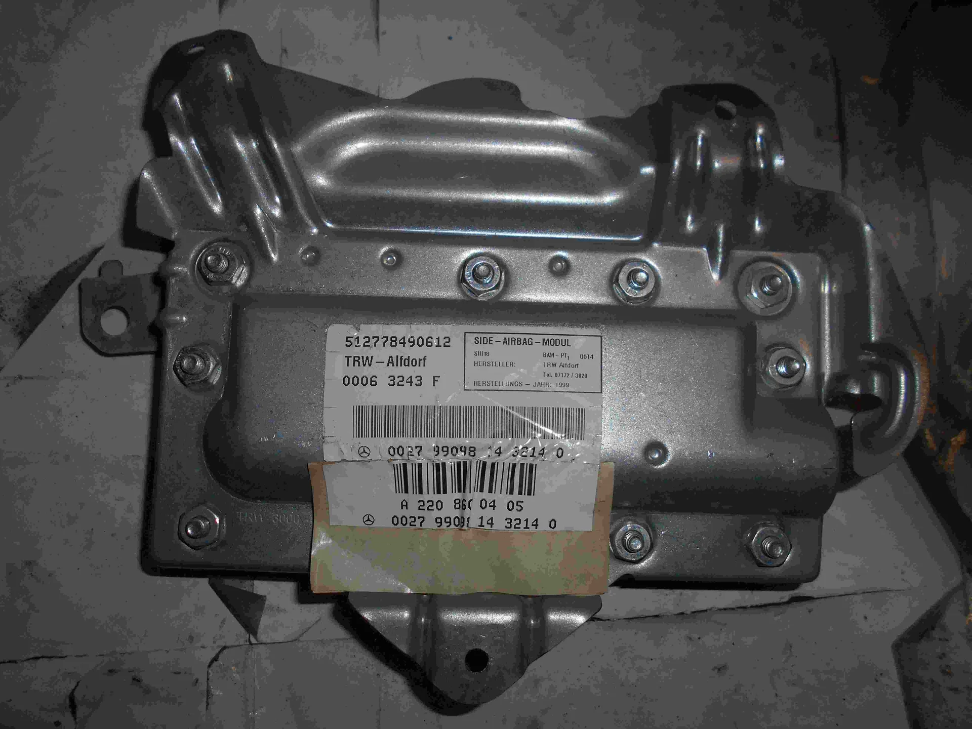 Подушка безопасности передней правой двери Mercedes-Benz W220  A2208600405 - миниатюра 2