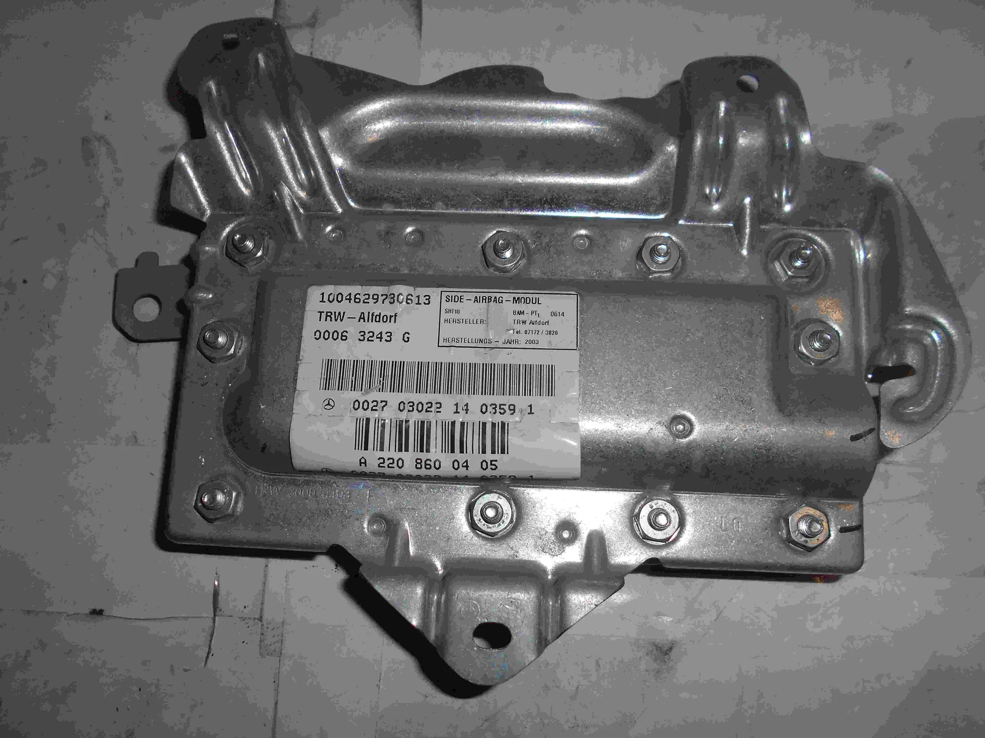Подушка безопасности задней правой двери Mercedes-Benz W220 A2208600405 - миниатюра 2