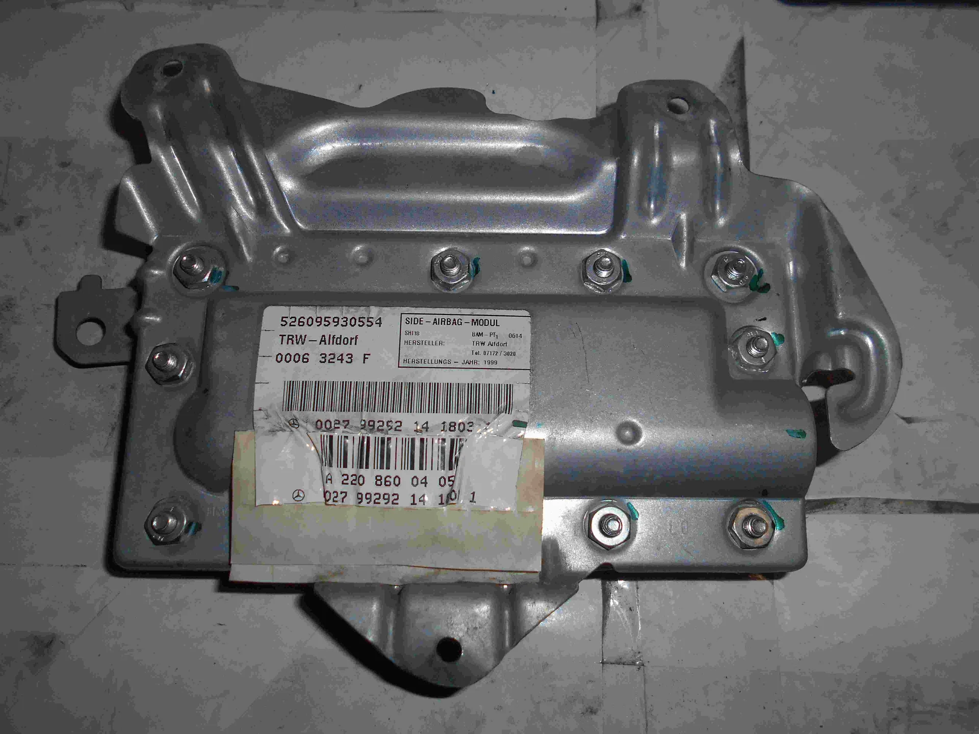 Подушка безопасности передней правой двери Mercedes-Benz W220  A2208600405 - миниатюра 2