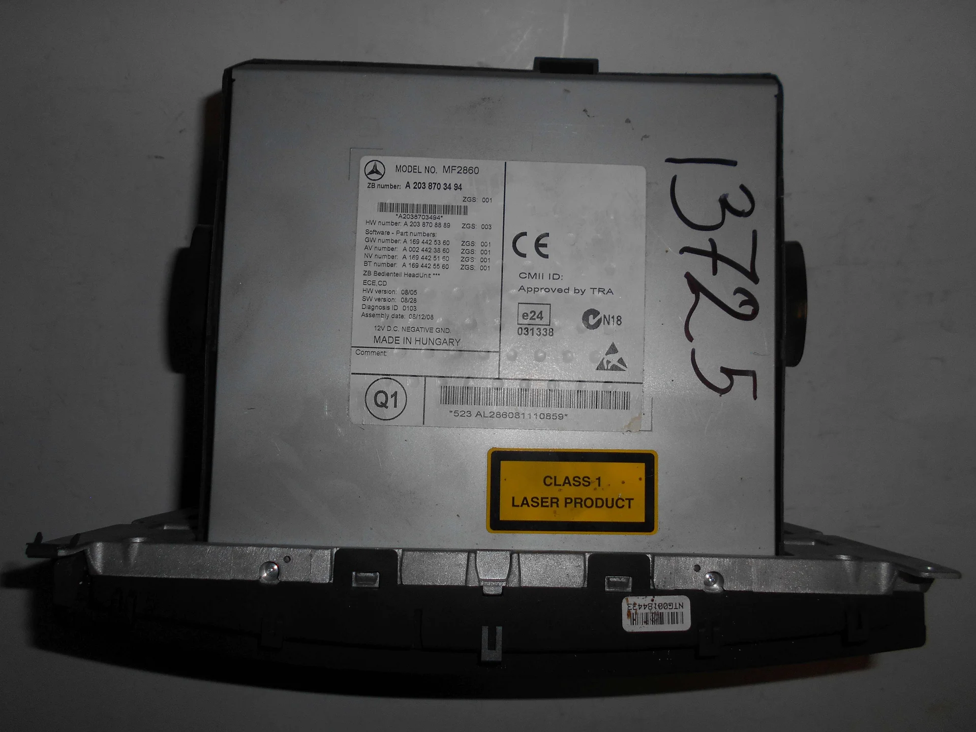 Команд Mercedes-Benz CL203 A2038703494 - миниатюра 2