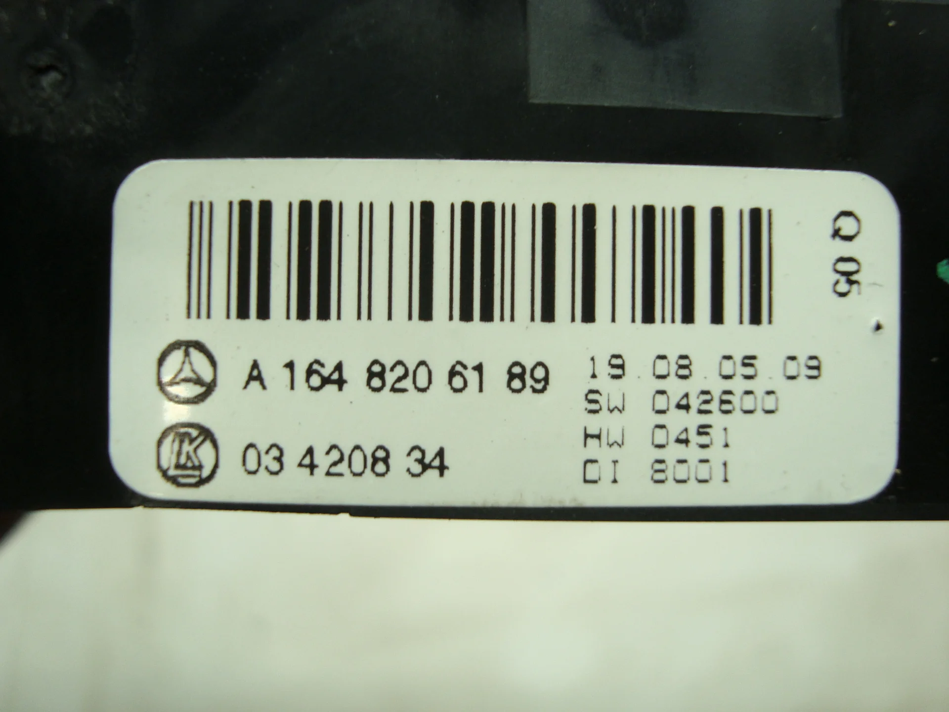Блок управления климат контролем задний Mercedes-Benz W164 642 A1648206189 - миниатюра 3
