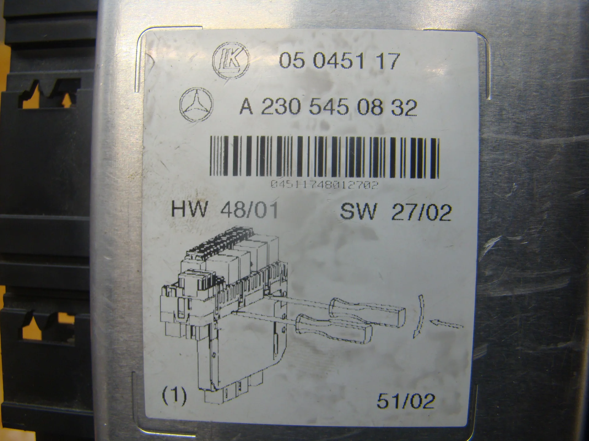 Блок SAM передний Mercedes-Benz R230 A2305450832 - миниатюра 3