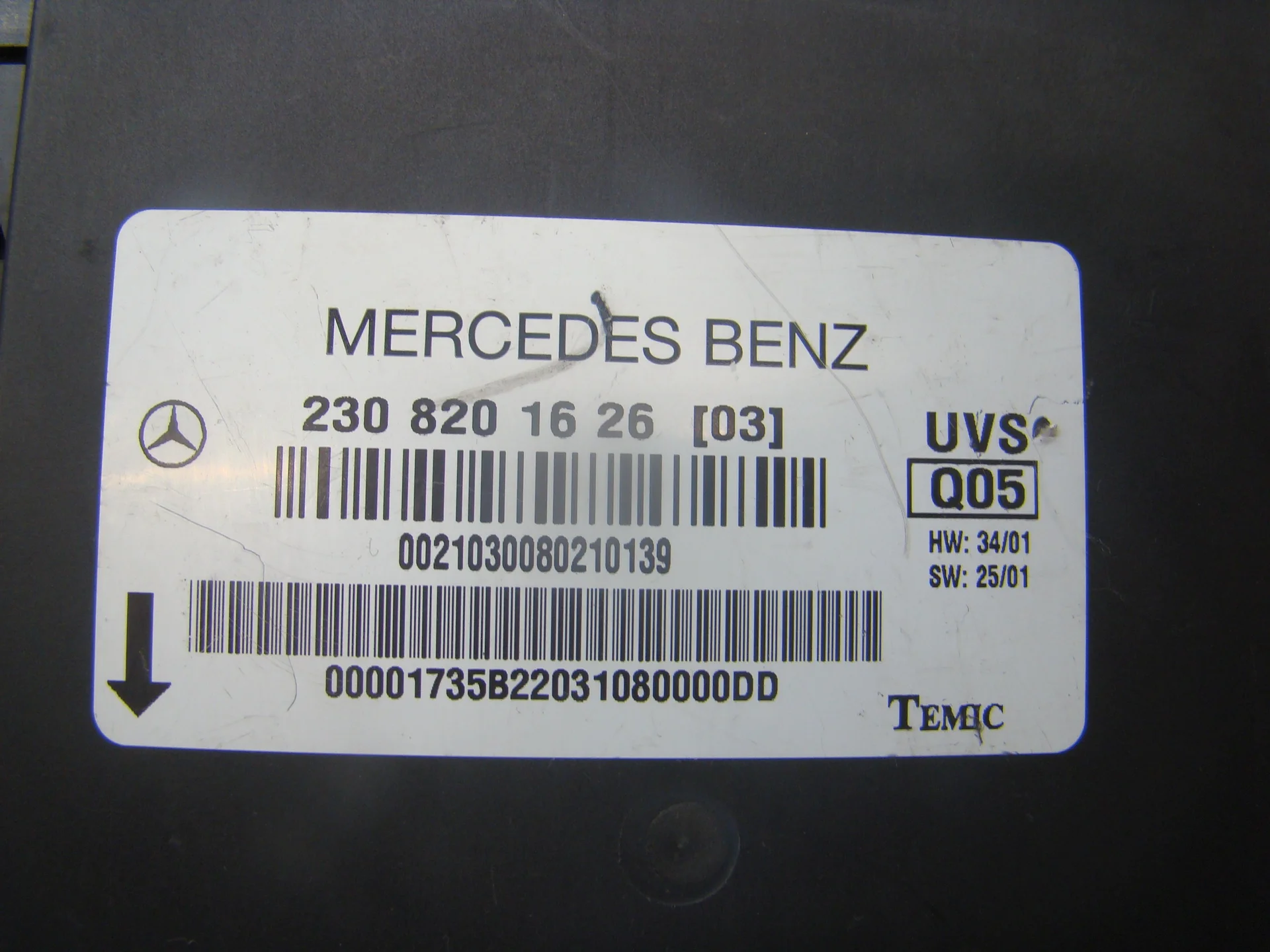 Блок управления складной крышей Mercedes-Benz R230  A2308201626 - миниатюра 3