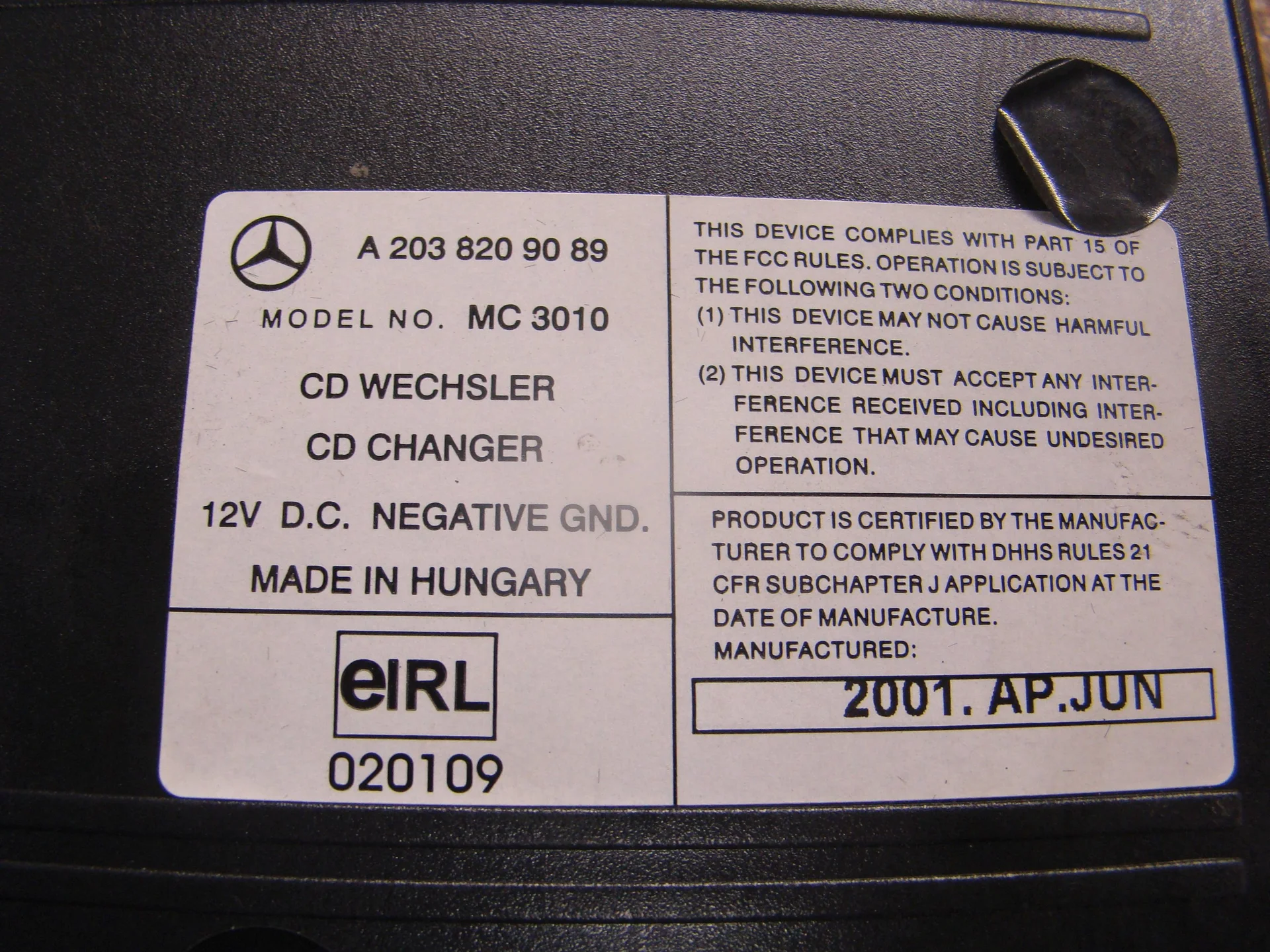 CD-чейнджер Mercedes-Benz R230  A2038209089 - миниатюра 3