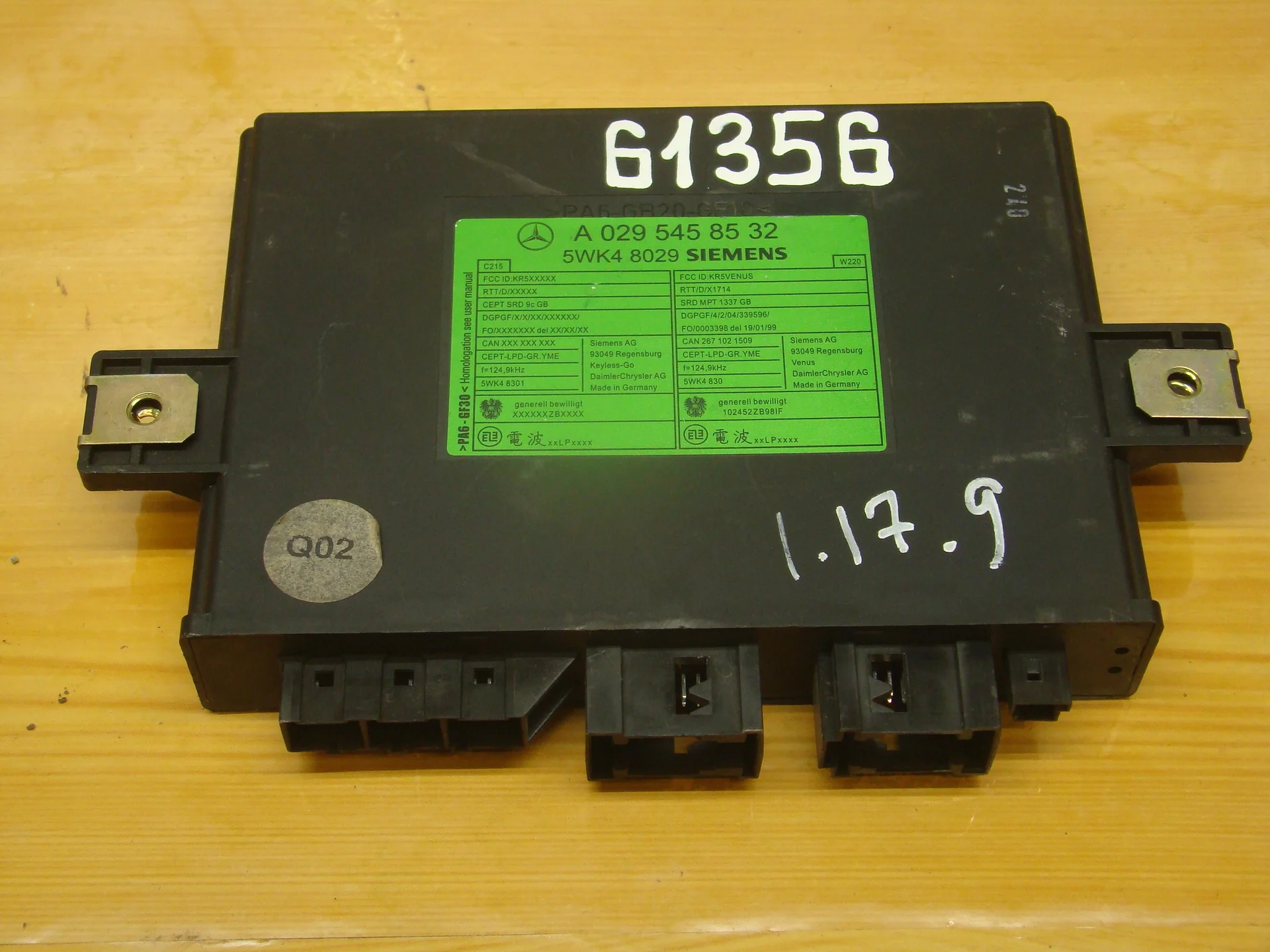 Блок управления Keyless-Go Mercedes-Benz W220 A0295458532 - изображение 1