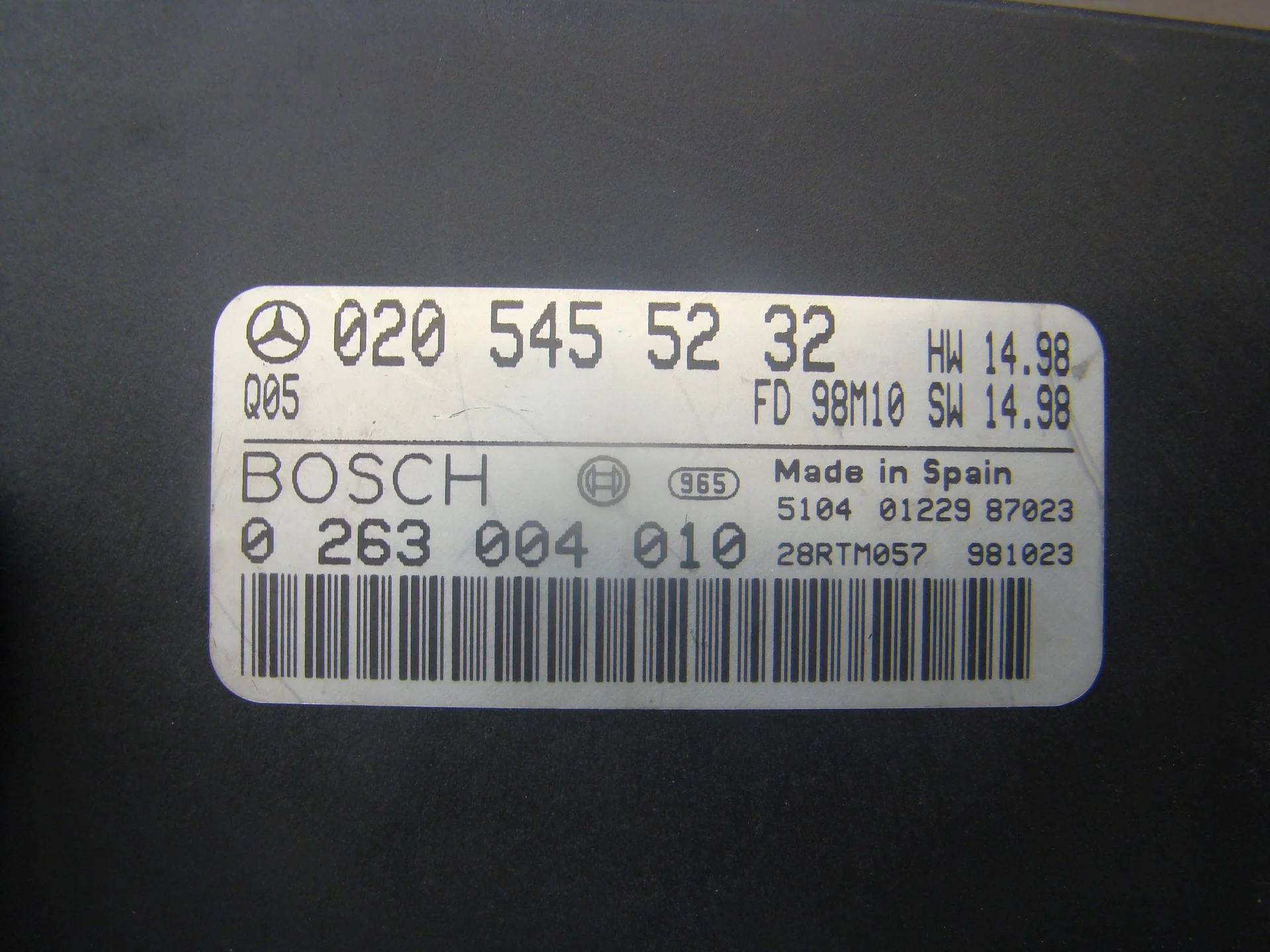 Блок управления парктрониками Mercedes-Benz W220 A0205455232 - миниатюра 3