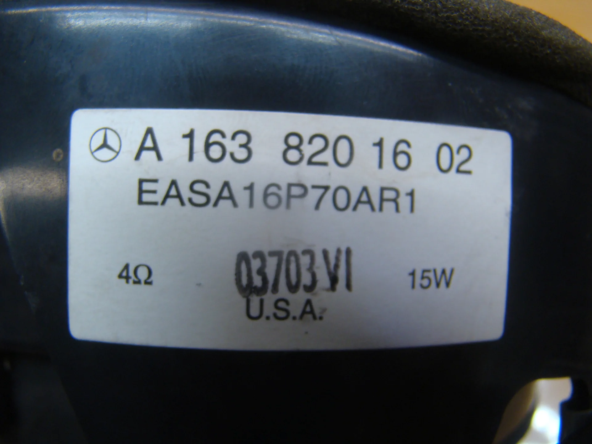 Динамик передний правый Mercedes-Benz W163 A1638201602 - миниатюра 4