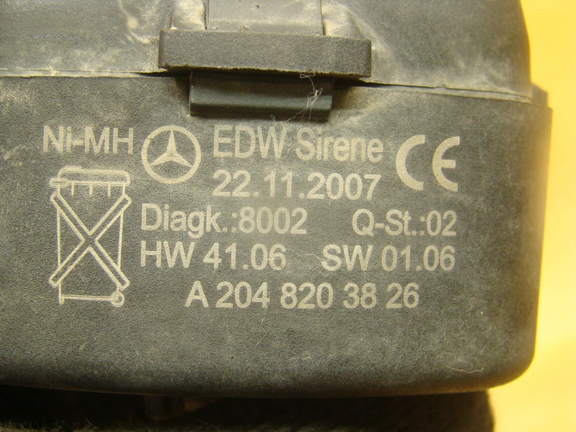 Сирена штатной сигнализации Mercedes-Benz W204 A2048203826 - миниатюра 3