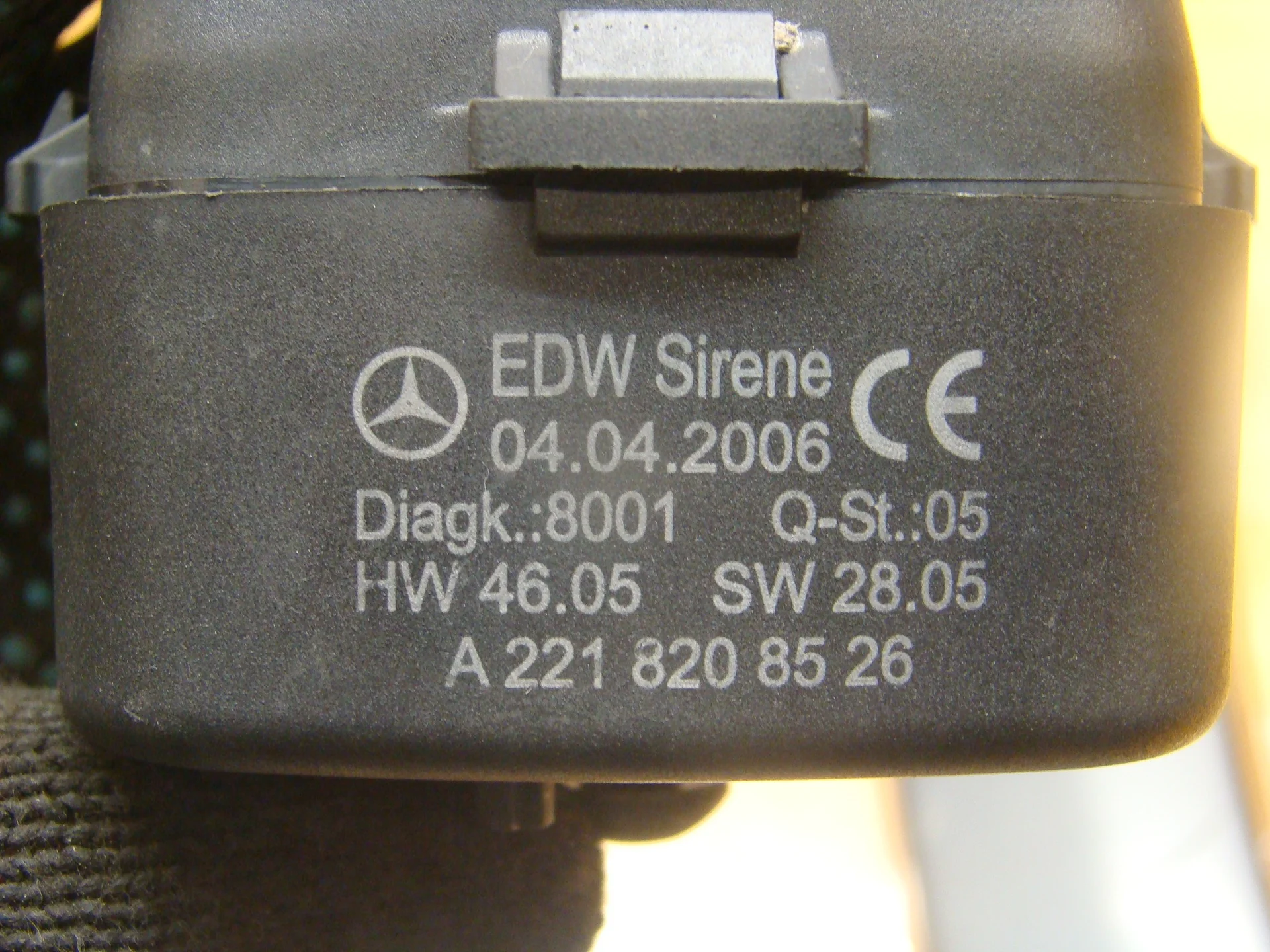 Сирена штатной сигнализации Mercedes-Benz W221  A2218208526 - миниатюра 3