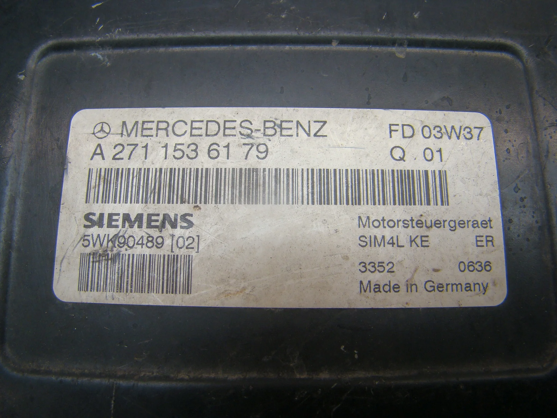 Блок управления двигателем Mercedes-Benz W203 271 A2711536179 - миниатюра 3