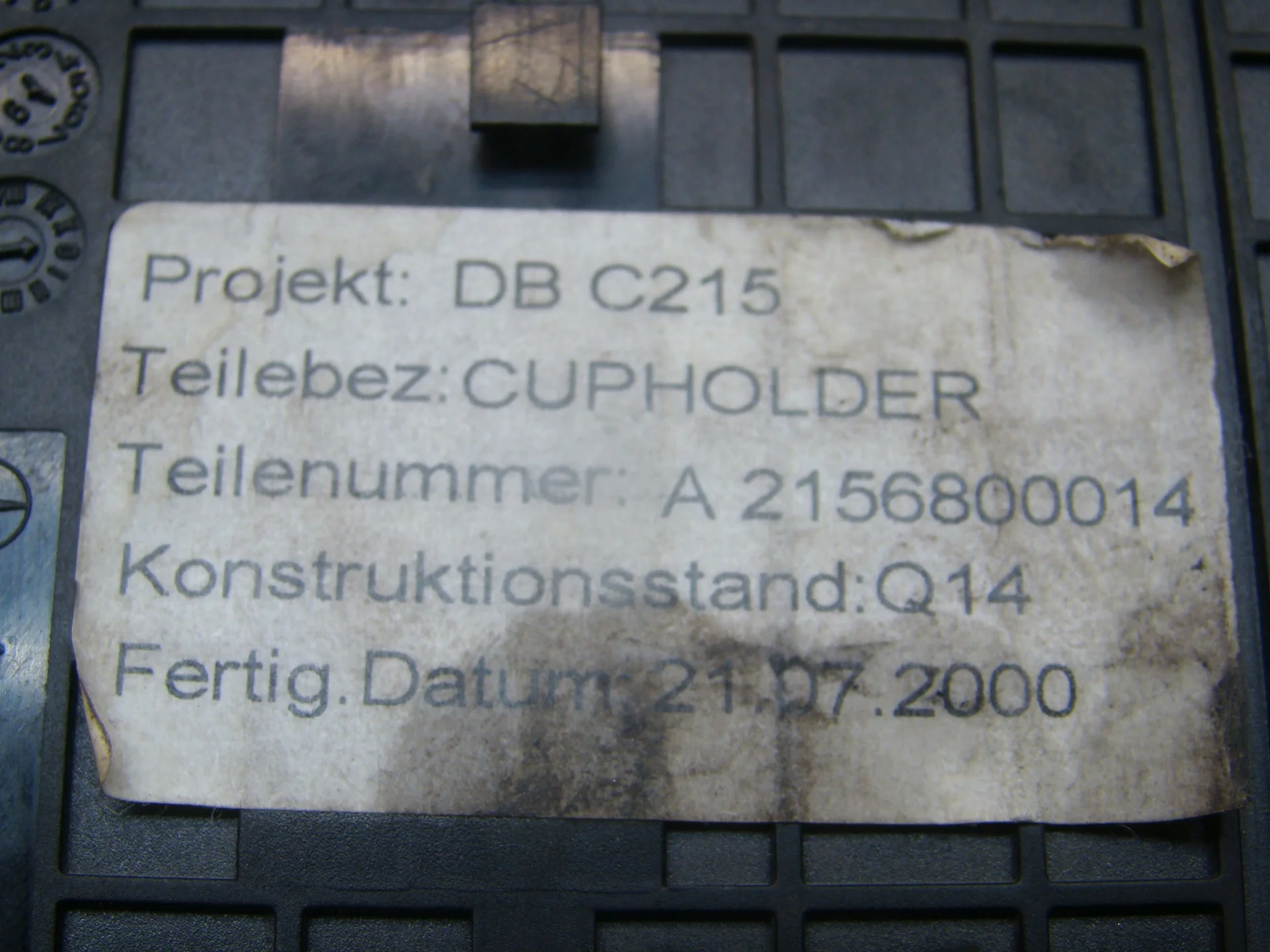 Подстаканник Mercedes-Benz C215 A2156800014 - миниатюра 3