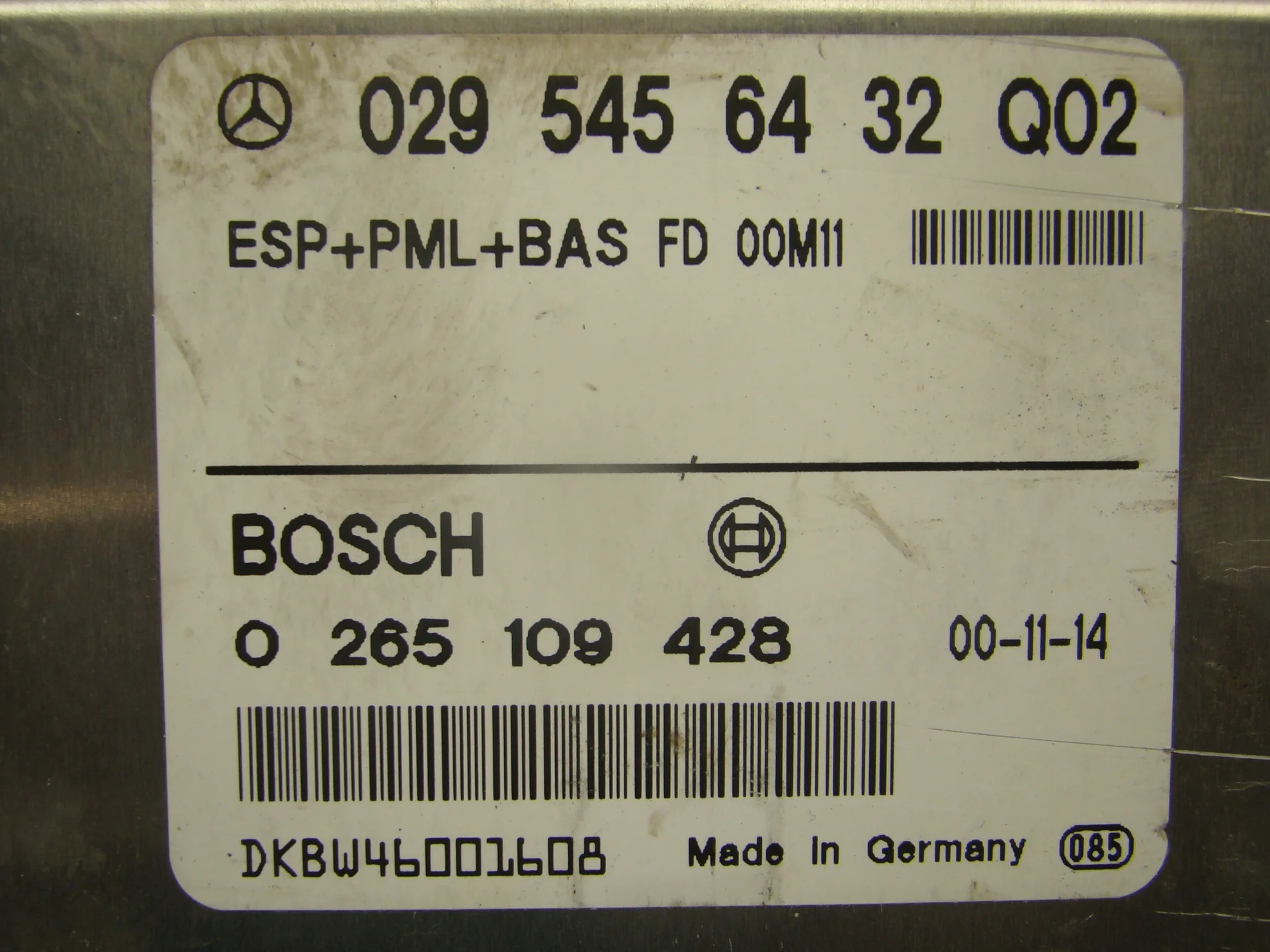 Блок управления ESP Mercedes-Benz W210 112 A0295456432 - миниатюра 2