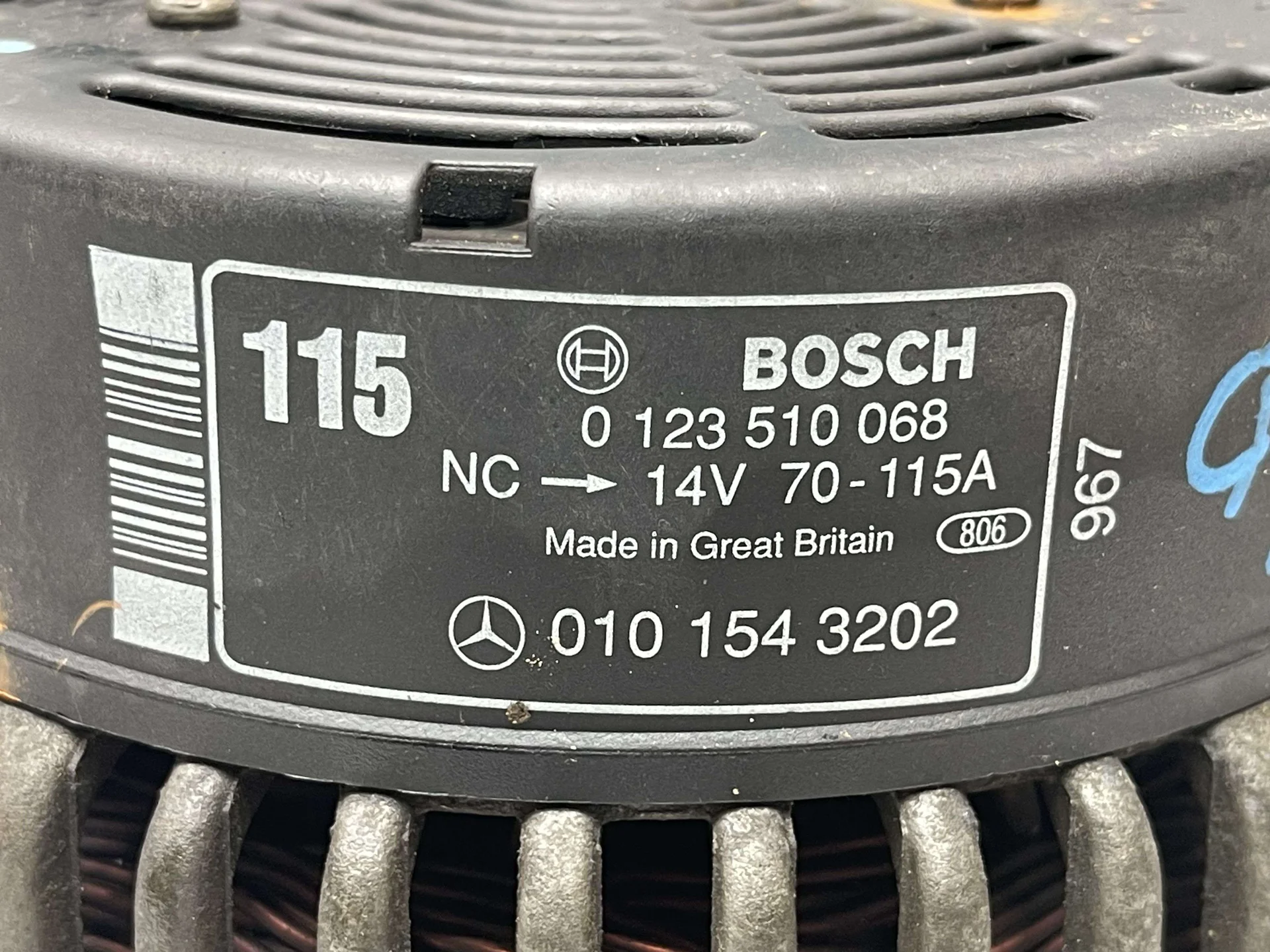 Генератор Mercedes-Benz W210 112 A0101543202 - миниатюра 4