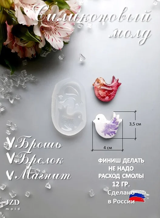 Силиконовый молд «Птички» - изображение 1