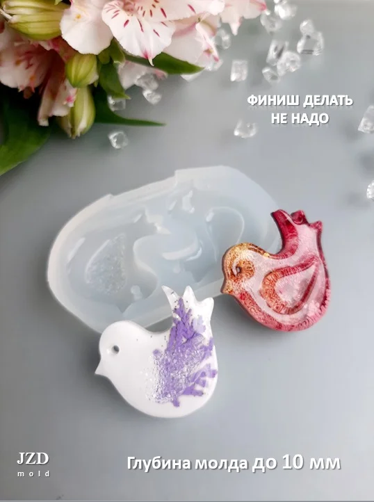 Силиконовый молд «Птички» - миниатюра 2