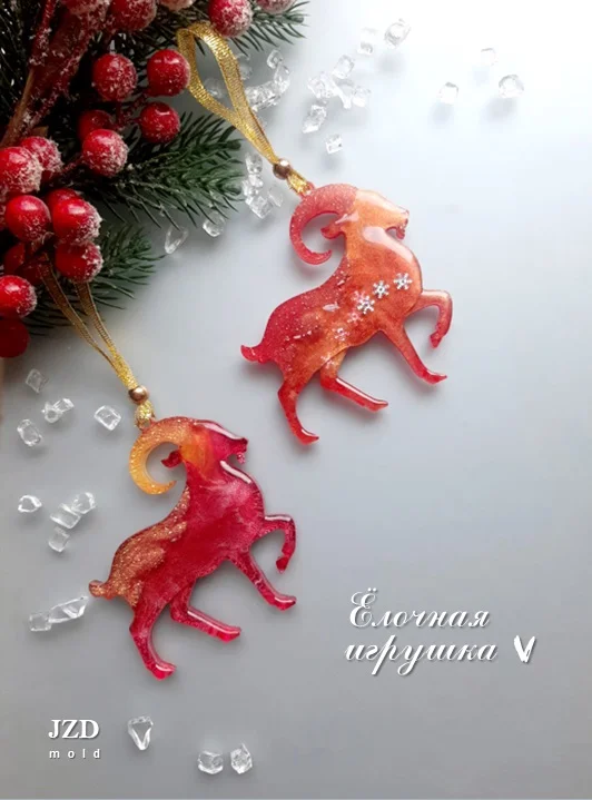 Силиконовый молд для смолы Горный козел - миниатюра 4
