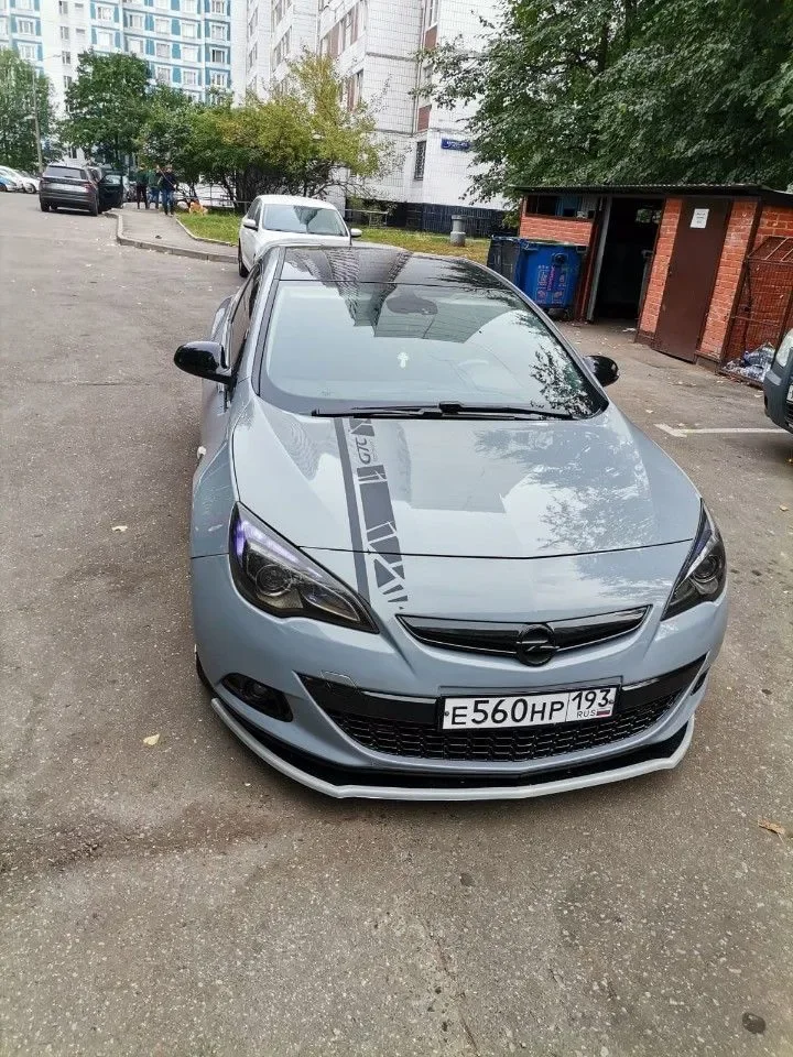Сплиттер переднего бампера для Opel Astra GTC (отличная копия Maxton) - миниатюра 2