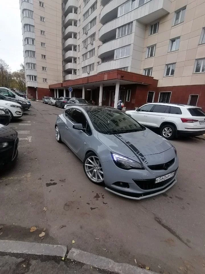 Сплиттер переднего бампера для Opel Astra GTC (отличная копия Maxton) - миниатюра 3