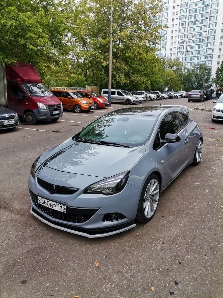 Сплиттер переднего бампера для Opel Astra GTC (отличная копия Maxton) - миниатюра 4