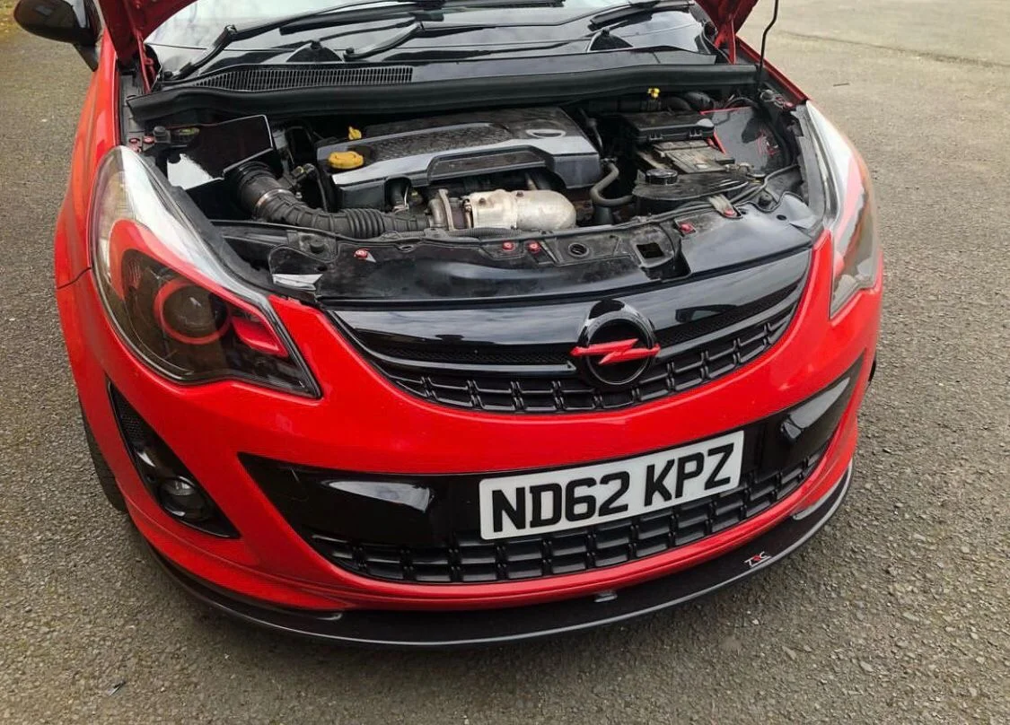 Накладка переднего бампера со сплиттером для Opel Corsa D(Рестайл) - миниатюра 2
