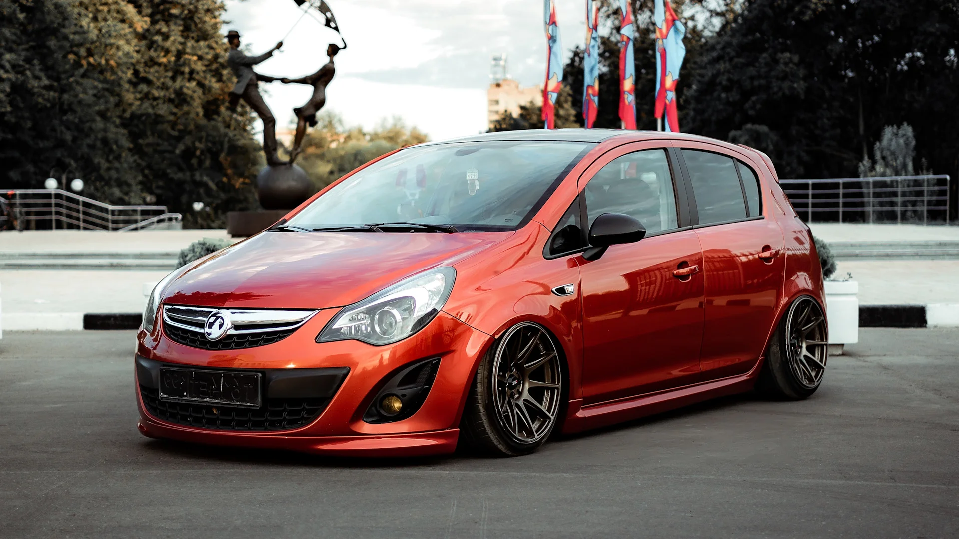 Накладка переднего бампера со сплиттером для Opel Corsa D(Рестайл) - миниатюра 3