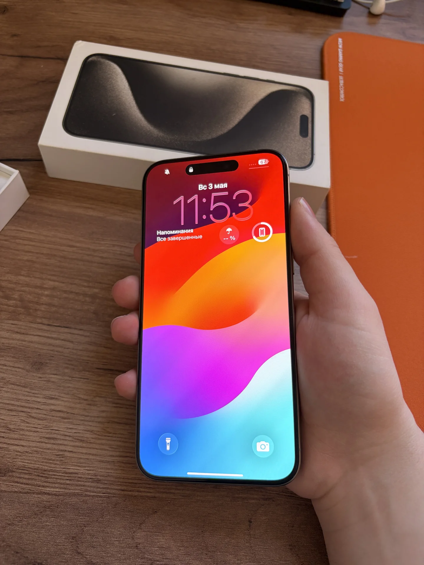 iPhone 15 pro max 256gb Natural Titanium - миниатюра 6