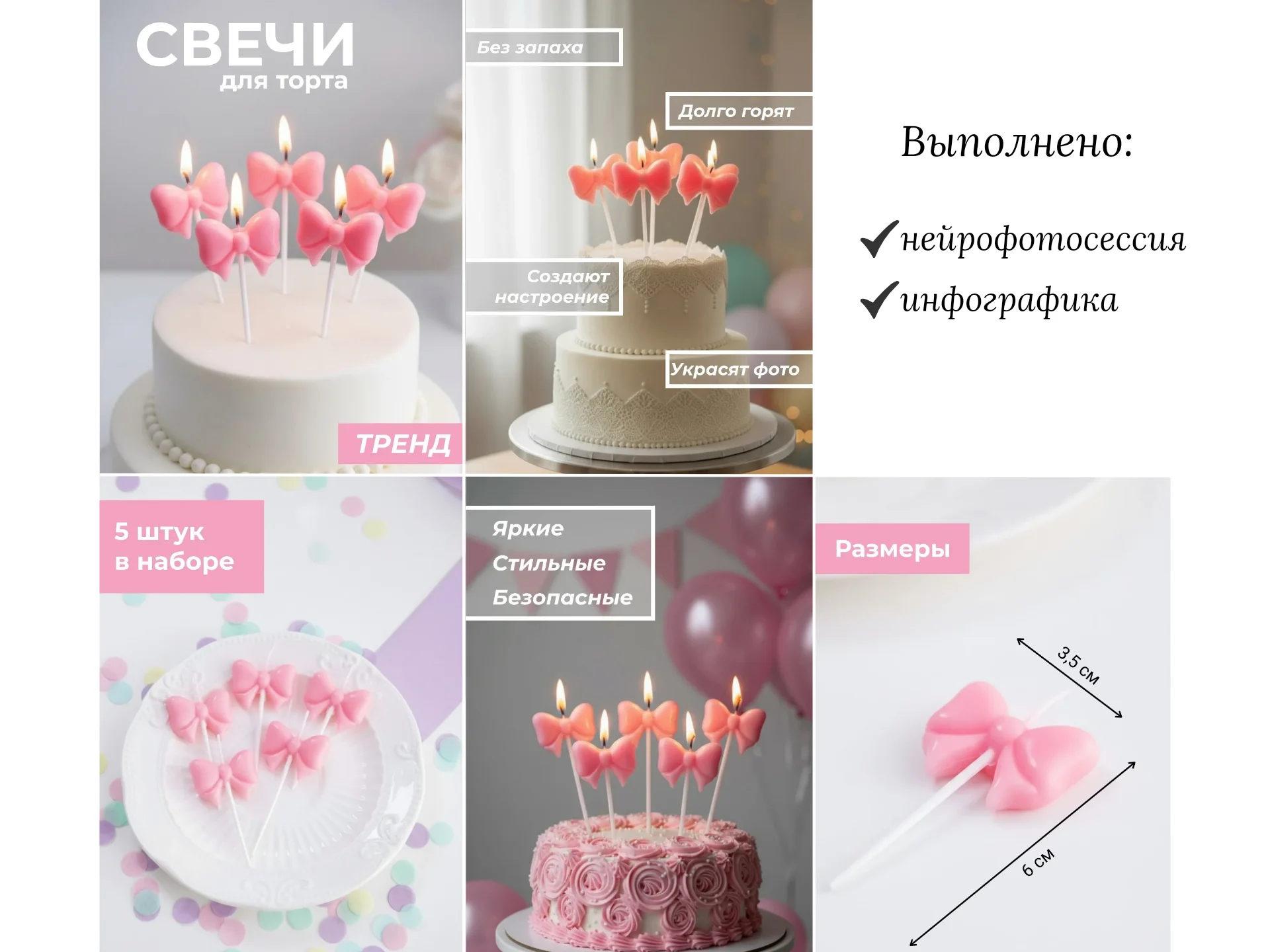 Инфографика для маркетплейсов, нейрофотосессия - миниатюра 7
