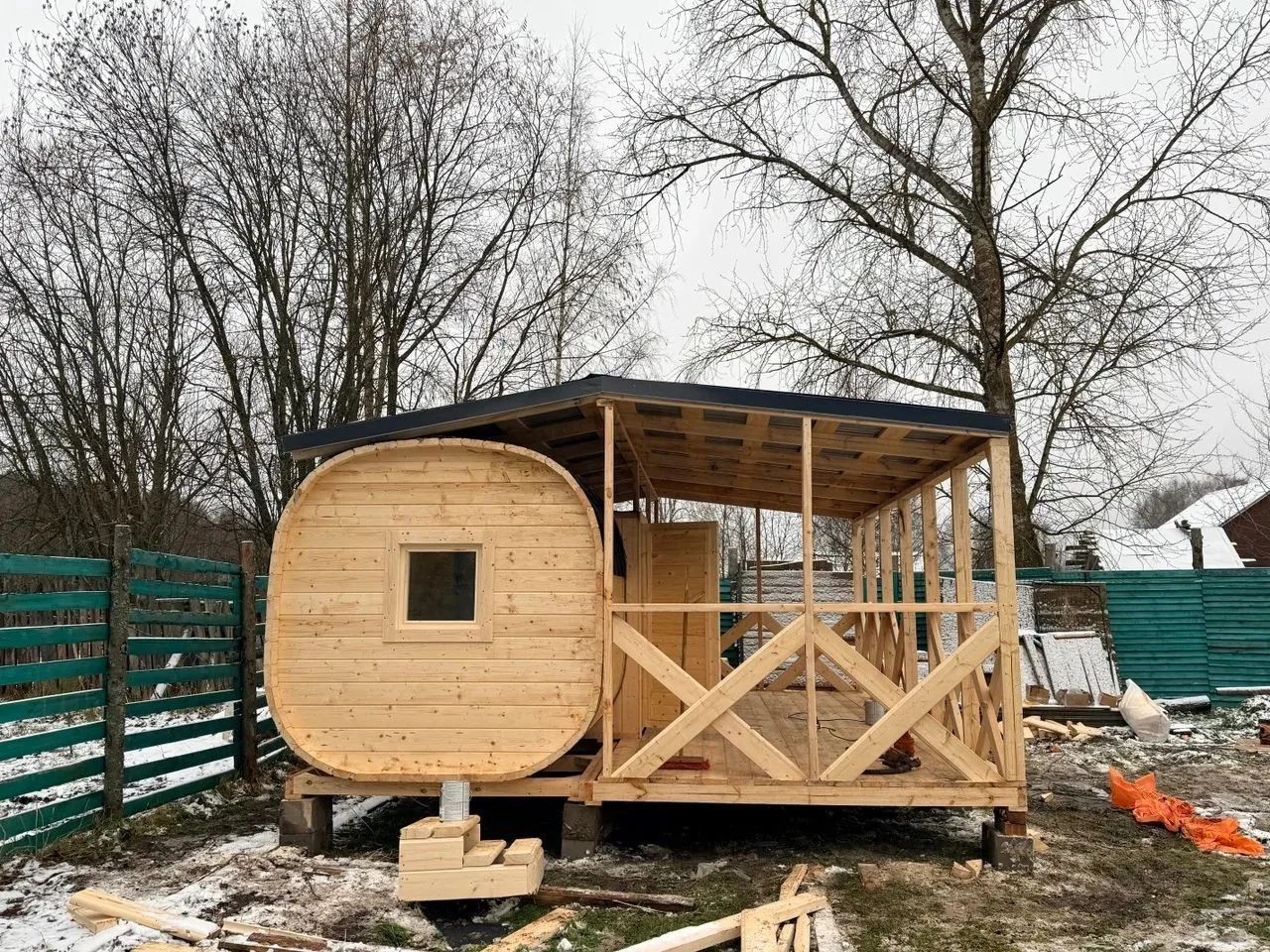 Баня КВАДРО 6*2 с верандой - миниатюра 9