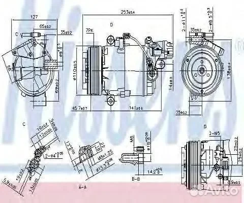 Компрессор, кондиционер Nissens 890071 - изображение 1
