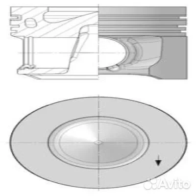 Поршень комплект BMW 1(E87) /1(F20) /3(F30) /5(F10) 03- 2.0TD N47D20 Kolbenschmidt 41264600 - изображение 1