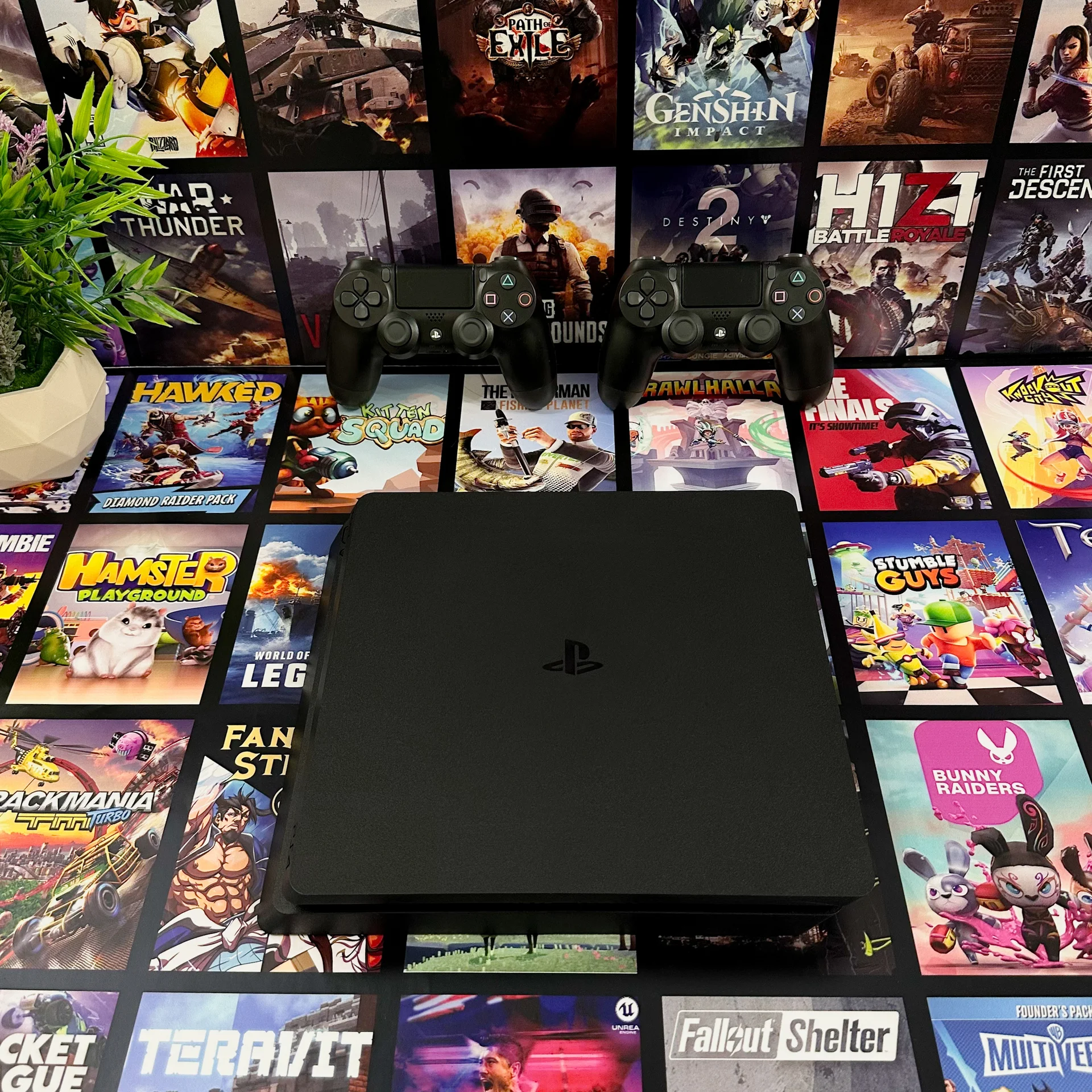 Sony playstation 4 Slim 500gb прошитая 2джойстика - миниатюра 6