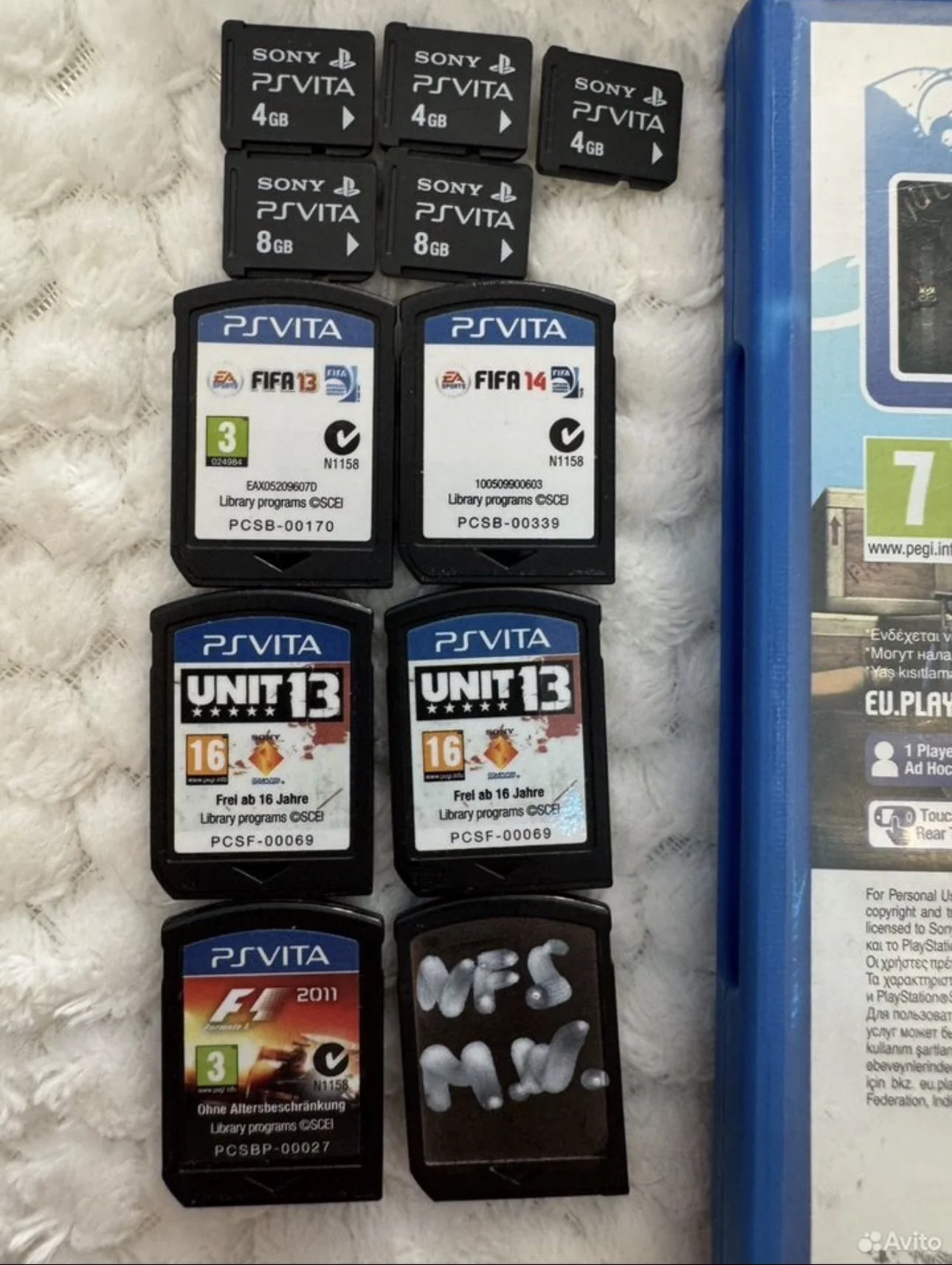 7 картриджей и 6 карт памяти ps vita одним лотом - миниатюра 4