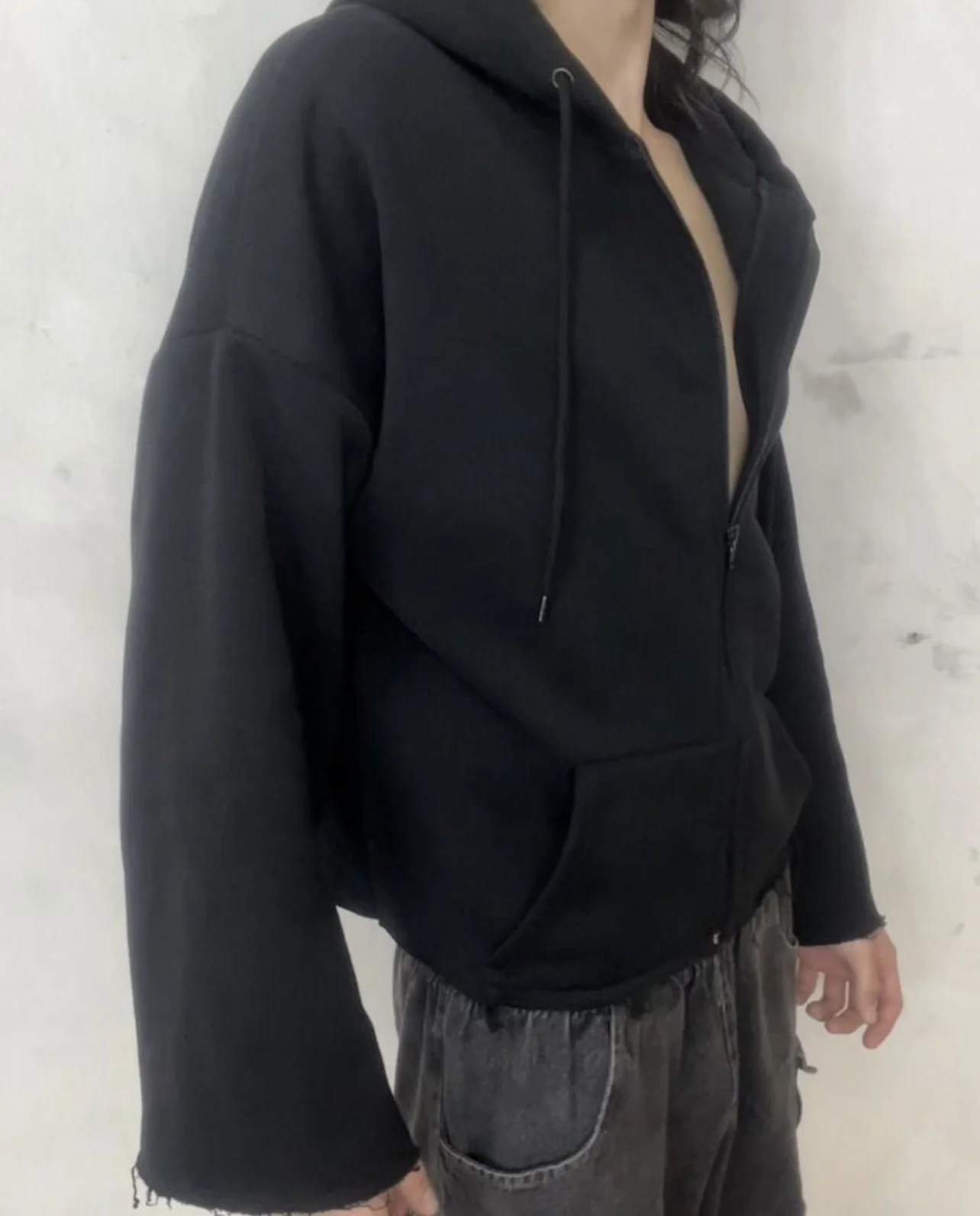 Zip hoodie кроп клеш Number nine - миниатюра 5