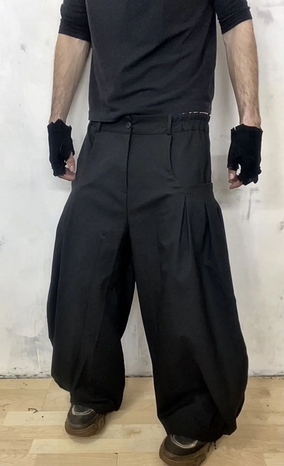 Очень широкие брюки japan Yohji Yamamoto - миниатюра 2