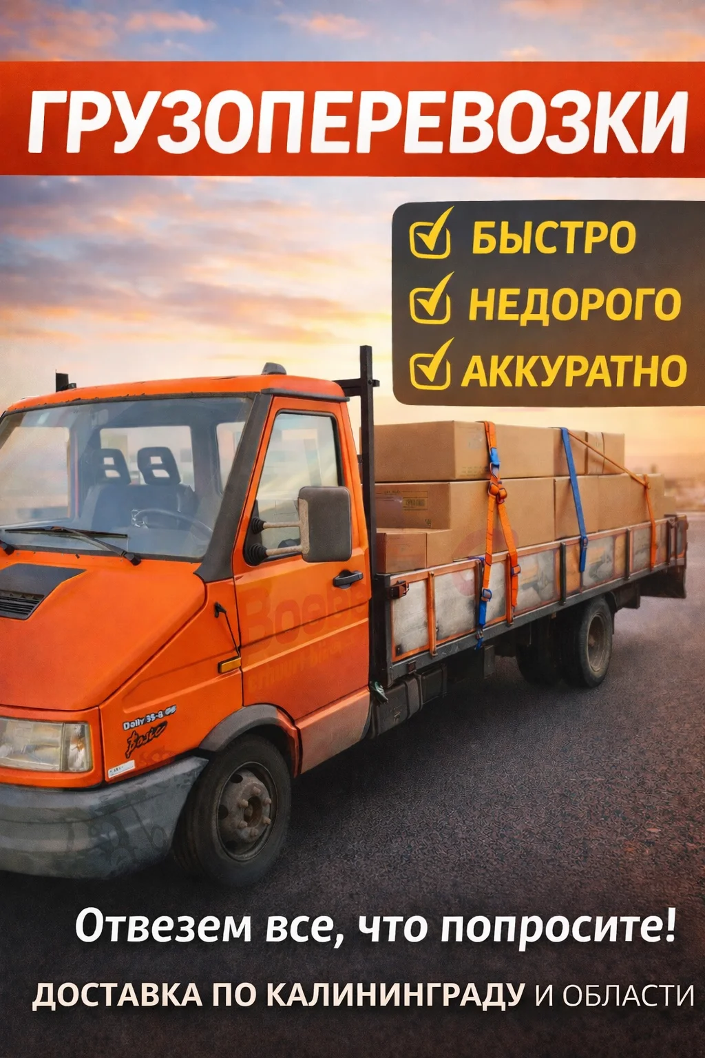 Грузоперевозки бортовой с грузчиками область город - изображение 1