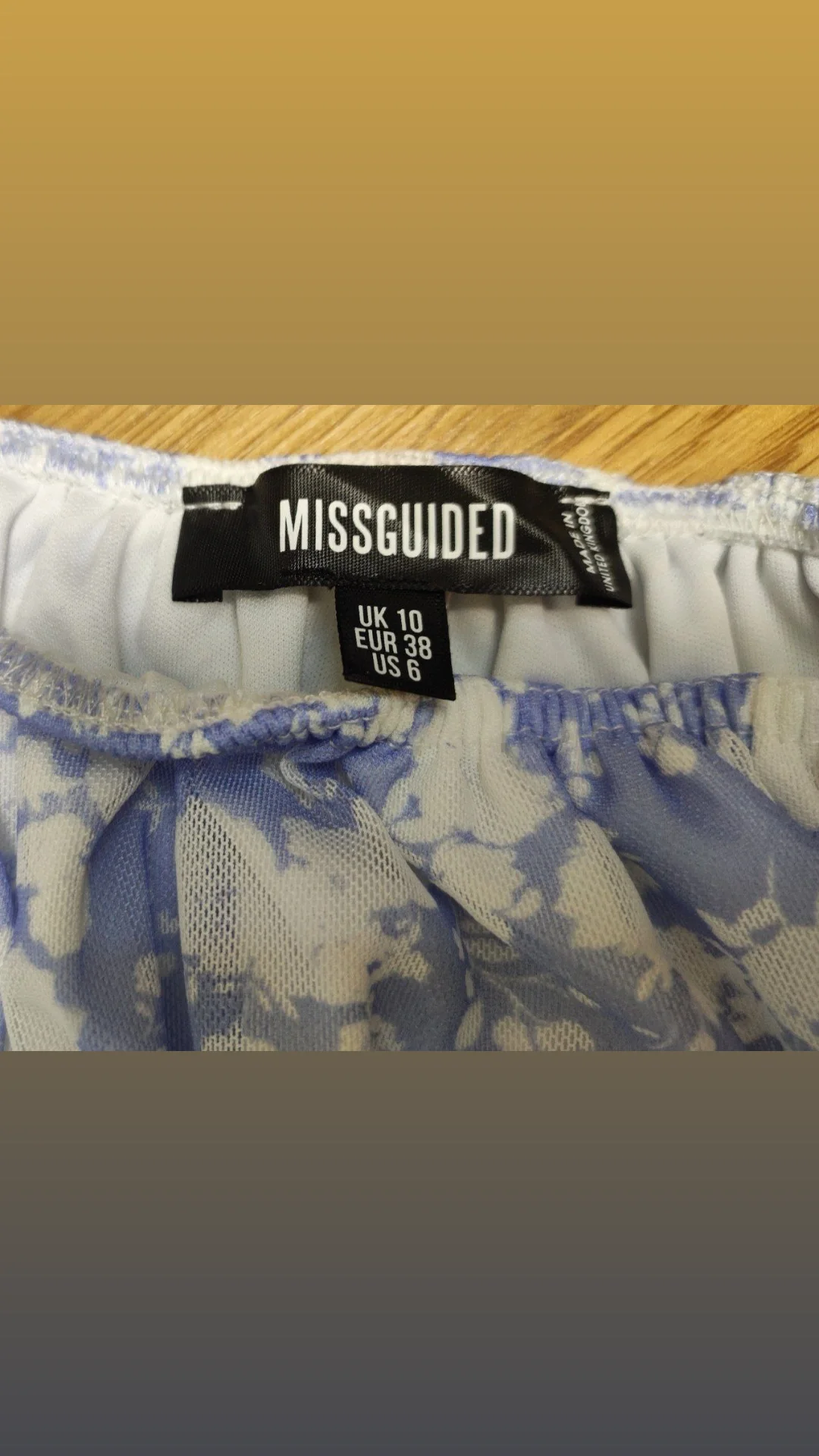 Блуза Missguided лиловая floral сеточка - миниатюра 3