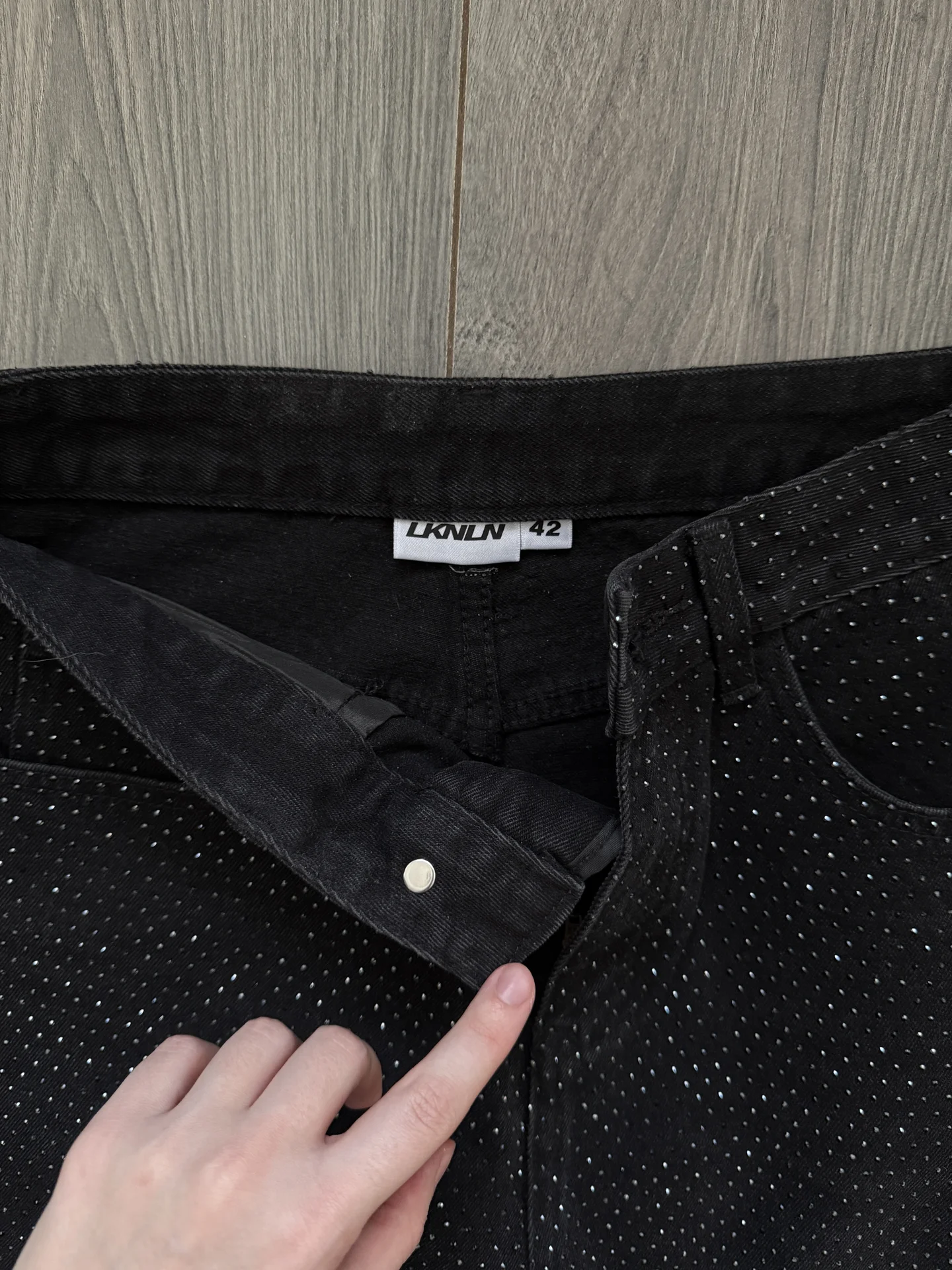 джинсы в стразах look online новые - миниатюра 3