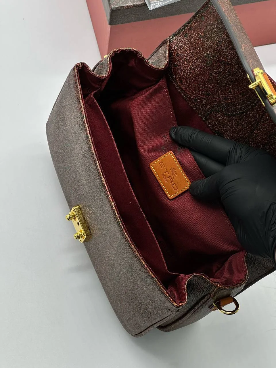 Сумка женская Etro натуральная кожа - миниатюра 9