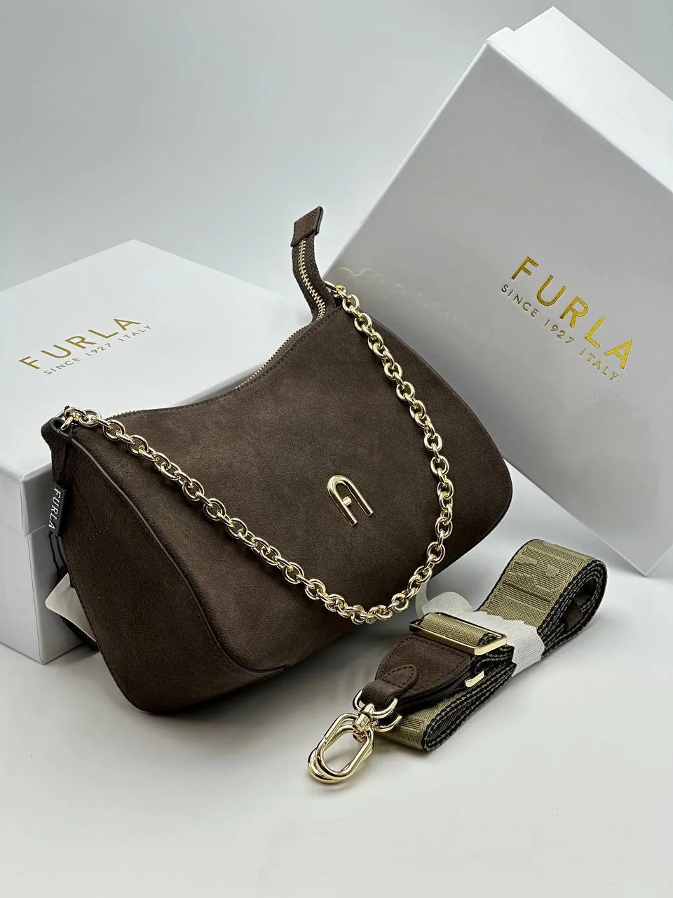 Сумка женская Furla Primula натуральная замша - миниатюра 2