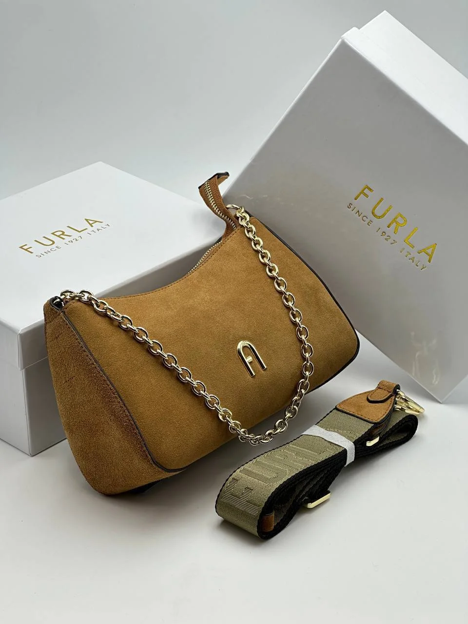 Сумка женская Furla Primula натуральная замша - миниатюра 4