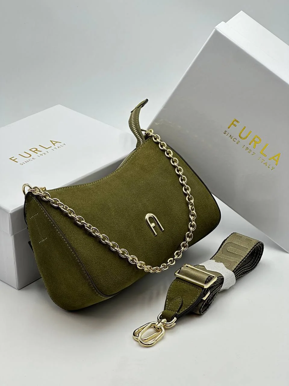 Сумка женская Furla Primula натуральная замша - миниатюра 8