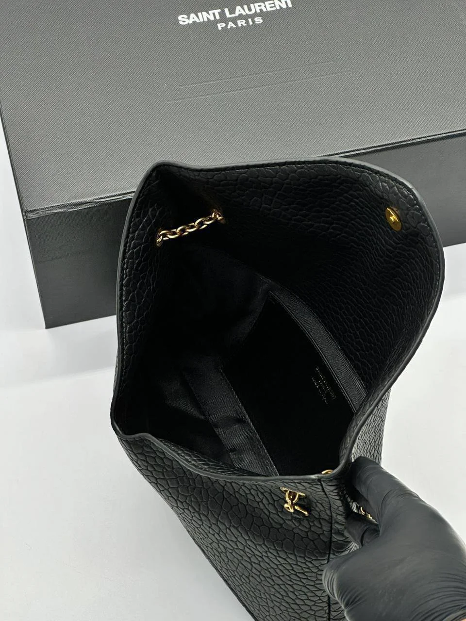 Сумка женская Cassandre XXL Saint Laurent нуар YSL - миниатюра 8