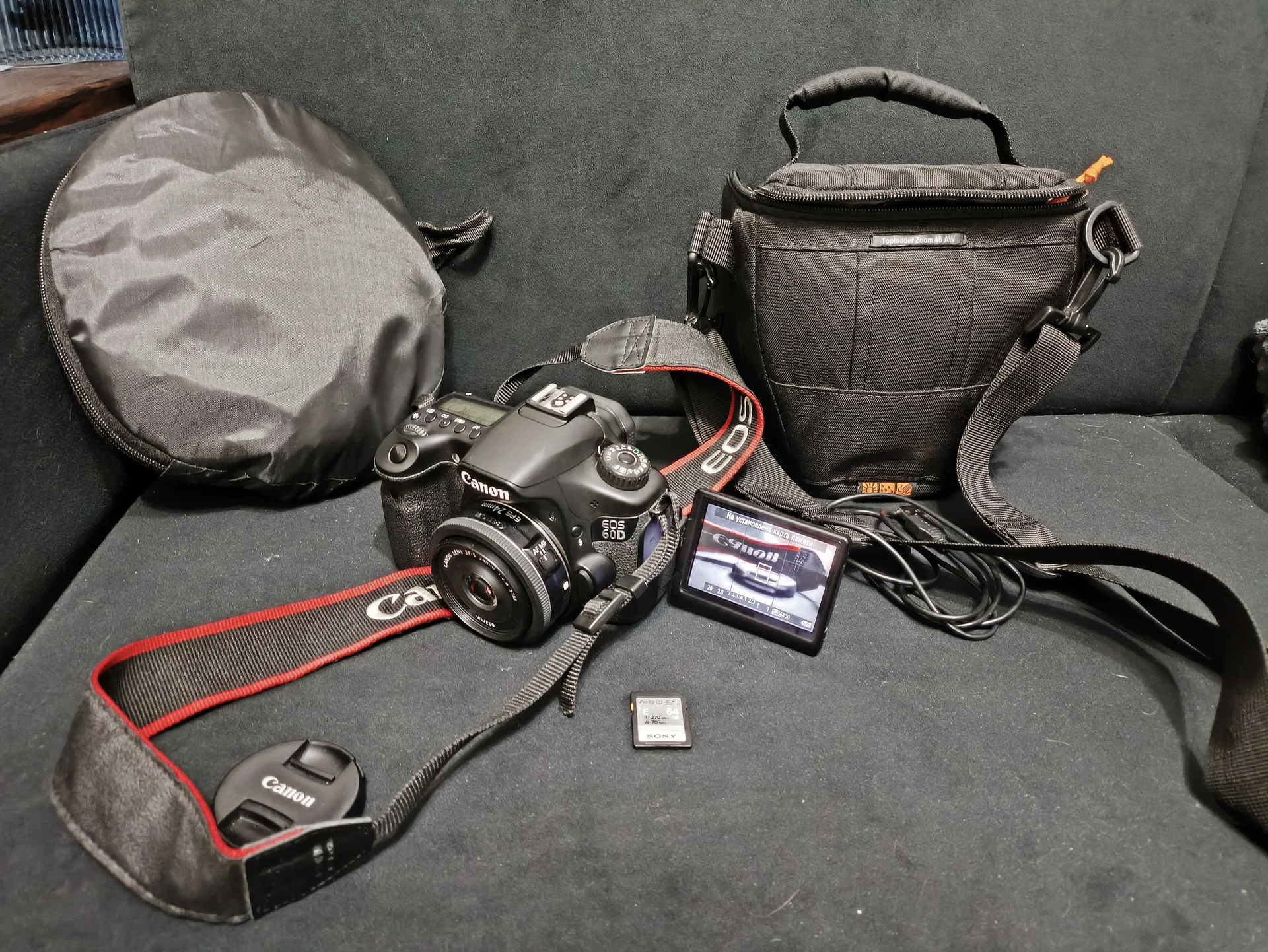 Фотоаппарат canon 60d + ef-s 24mm - изображение 1