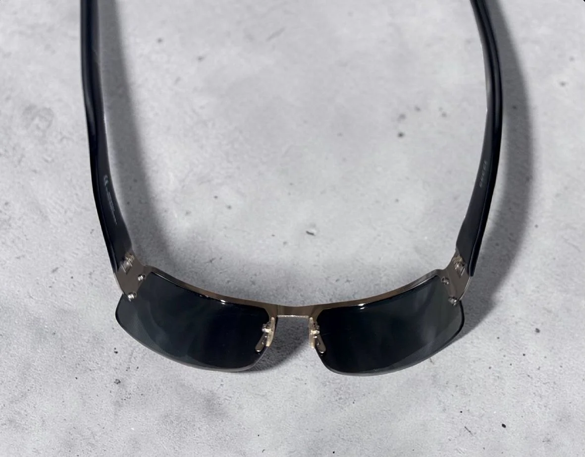 Редкие архивные очки Gucci Shield Оригинал - миниатюра 5