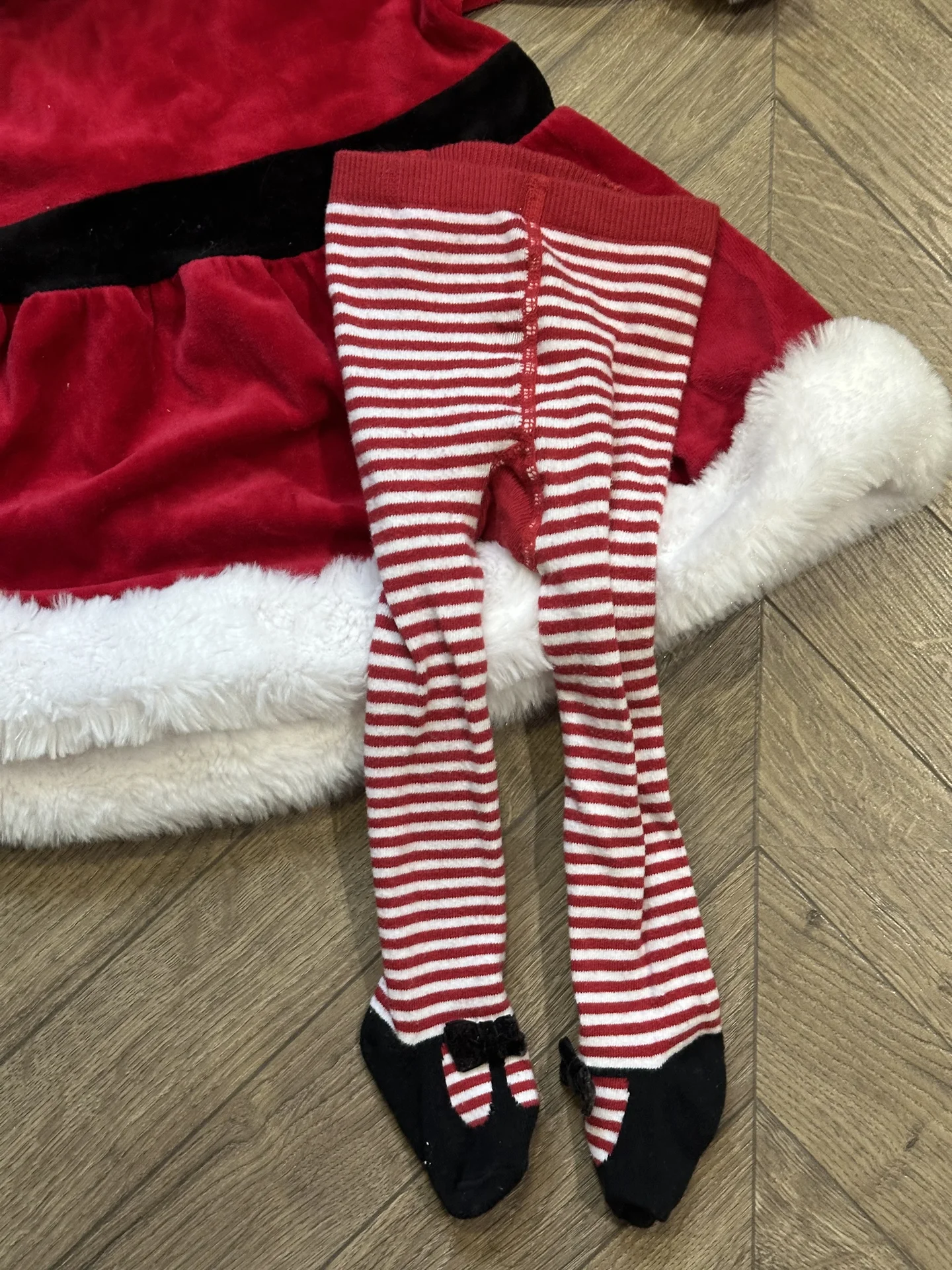 новогодний костюм платье и колготки mothercare 6-9 - миниатюра 4