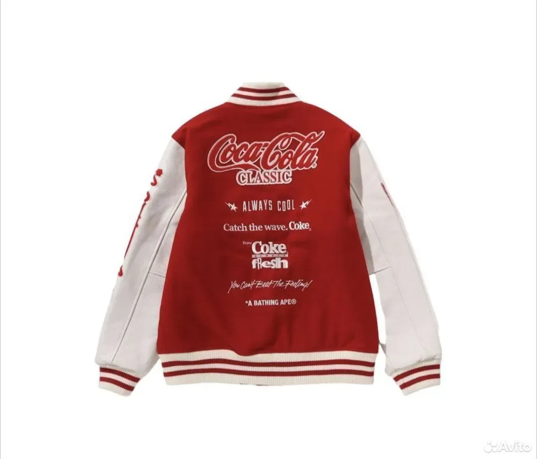 Кофта бомбер Bape x Coca-Cola Red - миниатюра 2