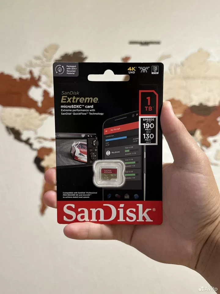Карта памяти MicroSD SanDisk Extreme 190MB/S 1Tb - изображение 1