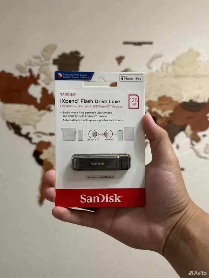 Флешка Type-C/Lightning SanDisk iXpand Luxe 128Gb
